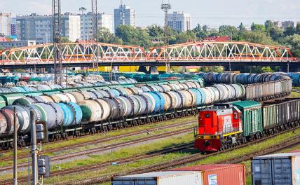 На фото: грузовые вагоны на железнодорожной станции Калининград-сортировочная.