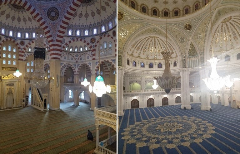 На фото: внутреннее убранство мечети «Сердце Матери»