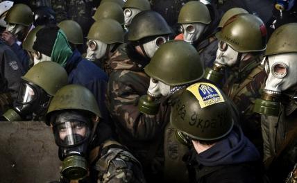 На фото: ударные силы государственного переворота в Киеве