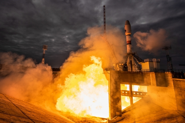 На фото: запуск ракеты-носителя "Союз-2.1б" с автоматической космической станцией (АМС) "Луна-25" с космодрома Восточный, Амурская область, 11 августа 2023 года.