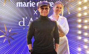 На фото: певица Маша Гончарук и телеведущий Дмитрий Хрусталев 