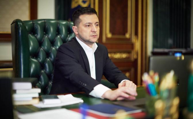 На фото: президент Украины Владимир Зеленский