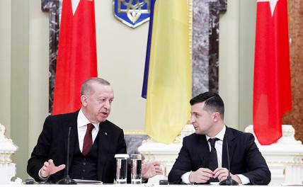 На фото: президент Турции Реджеп Тайип Эрдоган и президент Украины Владимир Зеленский