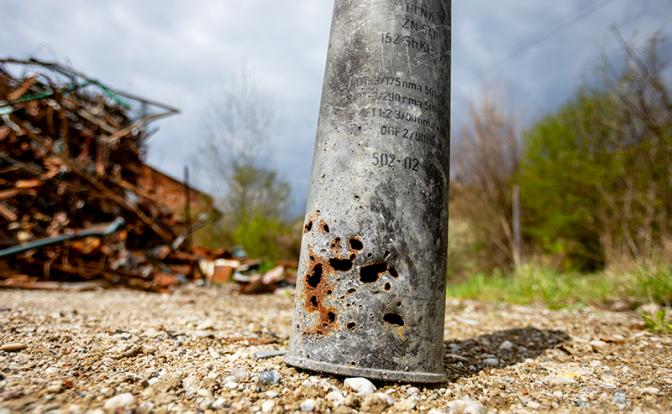 На фото: склад боеприпасов во Врбетице