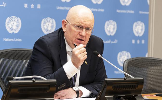 На фото: постоянный представитель России при ООН Василий Небензя.