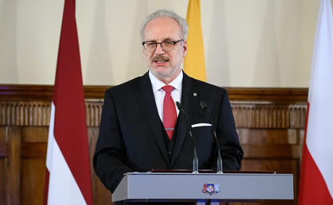 На фото: президент Латвии Эгилс Левитс