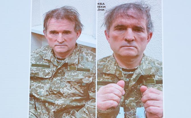 На фото: задержаный СБУ глава политического совета партии "Оппозиционная платформа - За жизнь" Виктор Медведчук.