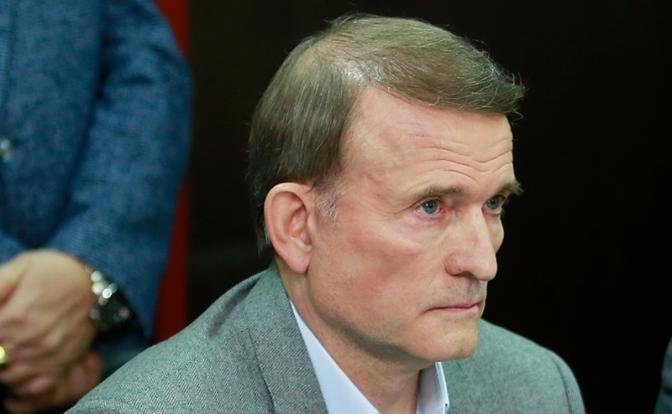 На фото: глава политического совета партии "Оппозиционная платформа — За жизнь" (ОПЗЖ) Виктор Медведчук.