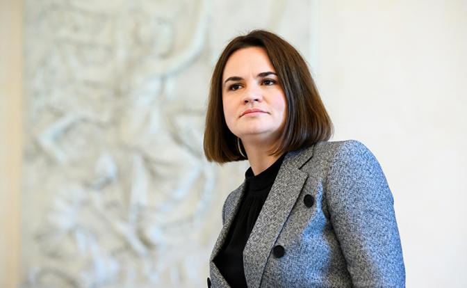 На фото: экс-кандидат в президенты Белоруссии Светлана Тихановская.