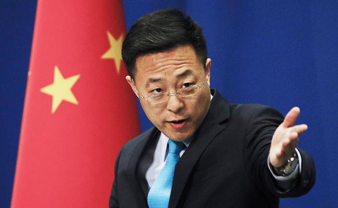 На фото: официальный представитель МИД Китая Чжао Лицзянь.
