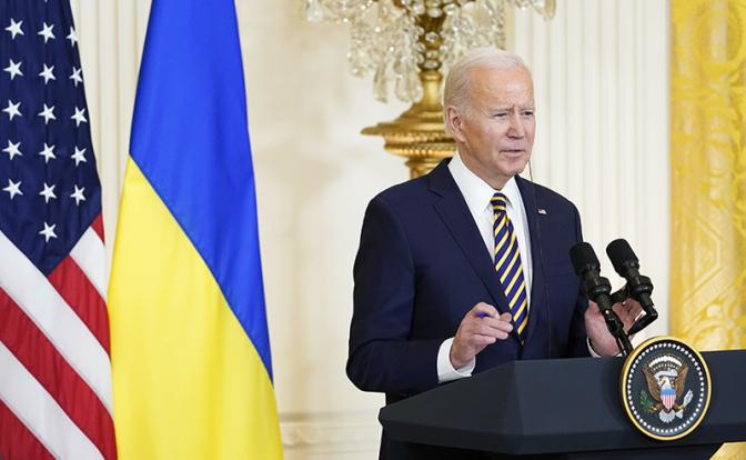 На фото: президент США Джо Байден во время совместной пресс-конференции с президентом Украины Владимиром Зеленским в Белом доме.