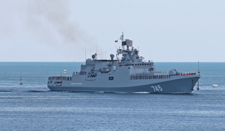 На фото: фрегат Черноморского флота "Адмирал Григорович"