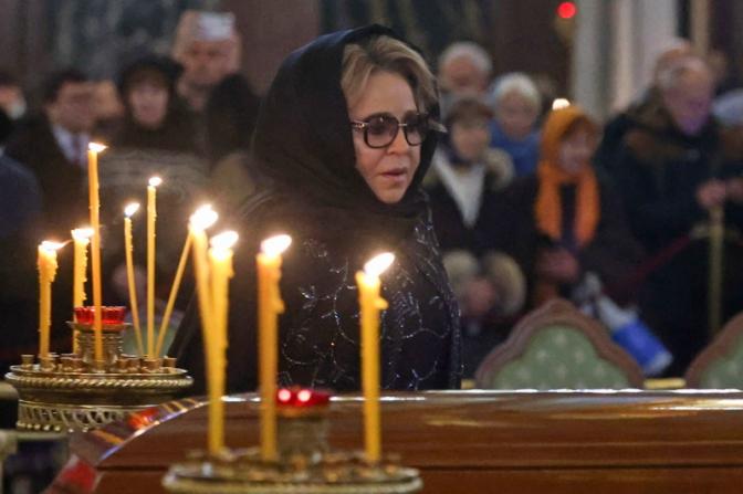 На фото: спикер Совета Федерации РФ Валентина Матвиенко на церемонии прощания с актрисой Инной Чуриковой в храме Христа Спасителя. Актриса скончалась 14 января 2023 года в возрасте 79 лет.