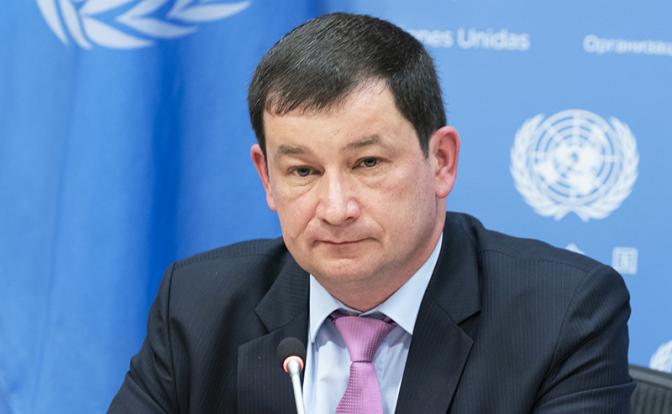 На фото: первый заместитель постоянного представителя России при ООН Дмитрий Полянский.