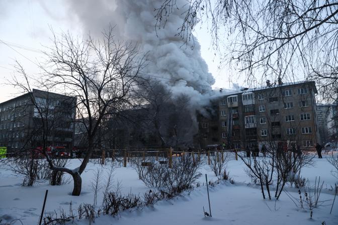 На фото: пятиэтажный жилой дом на улице Линейная, где произошел взрыв бытового газа