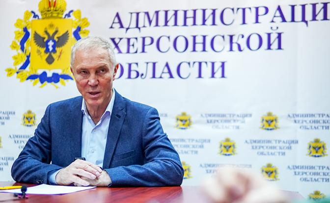 На фото: временно исполняющий обязанности губернатора Херсонской области Владимир Сальдо