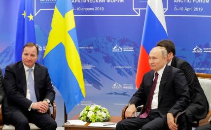На фото: премьер-министр Швеции Стефан Левен и президент РФ Владимир Путин (слева направо)