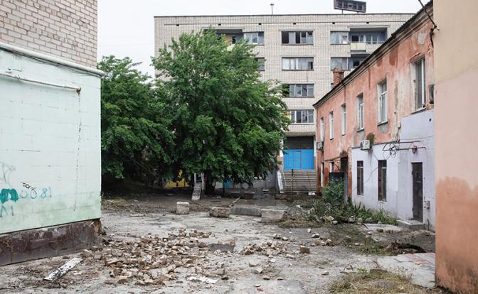 На одной из улиц Херсона