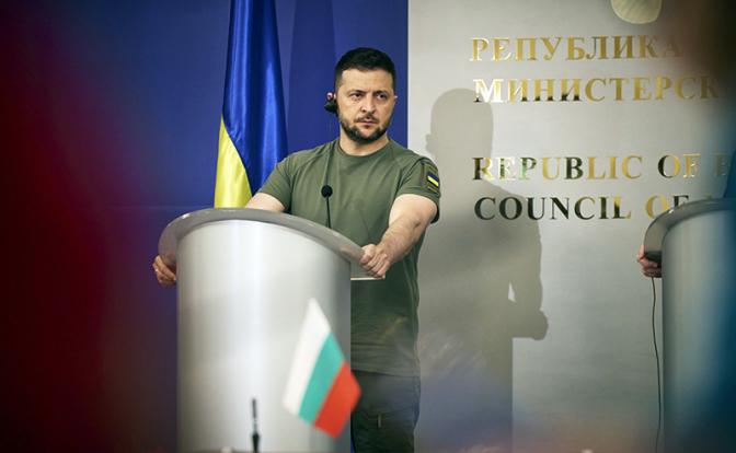 На фото: визит в Софию президента Украины Владимира Зеленского.