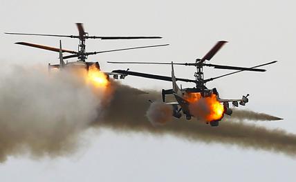 На фото: вертолеты КА-52