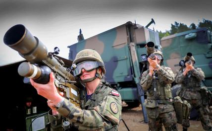 На фото: польские военнослужащие с переносными системами вооружения