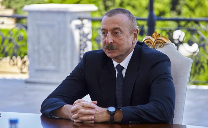 На фото: президент Азербайджана Ильхам Алиев.