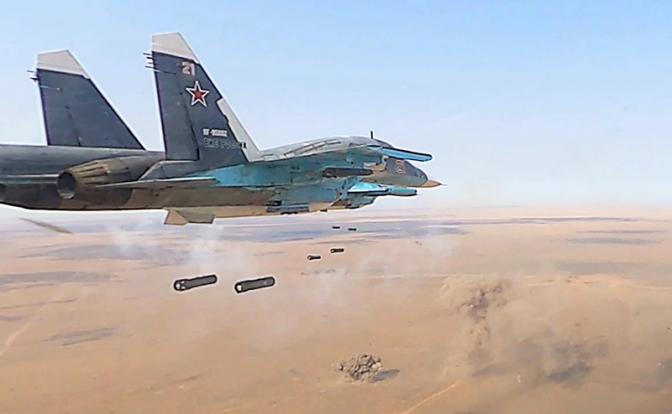 Российские Су-34 нанесли пять ударов по пунктам дислокации и опорным пунктам ВСУ