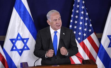 На фото: премьер-министр Израиля Биньямин Нетаньяху во время пресс-конференции с госсекретарем США Энтони Блинкен после их встречи