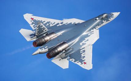 На фото: истребитель Су-57