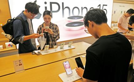 Продажи смартфонов Apple iPhone в Китае значительно упали