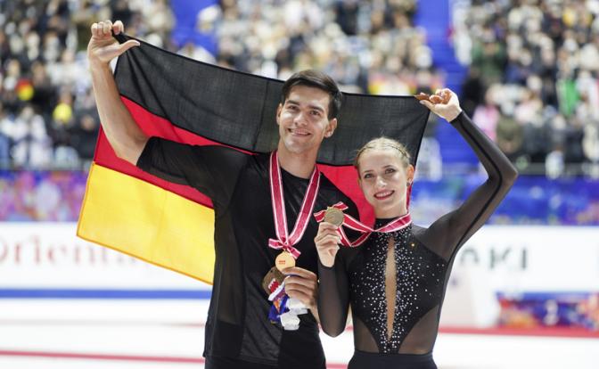 На фото: Минерва Фабьенне Хазе и Никита Володин (Германия)