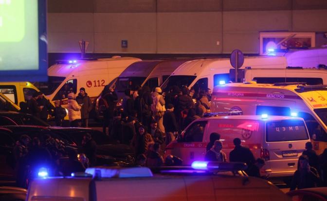 На фото: ситуация у 'Крокус Сити Холл' в Красногорске
