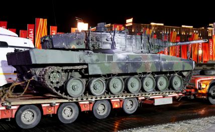 На фото: трофейный танк Leopard 2A6