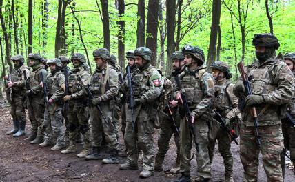 На фото: солдаты проходят инструктаж перед началом учений бригады "Лють" Национальной полиции Украины на полигоне в Житомире область