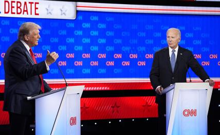 На фото: теледебаты между Джо Байденом и Дональдом Трампом.