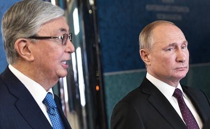 На фото: президент Казахстана Касым-Жомарт Токаев и президент РФ Владимир Путин (слева направо)