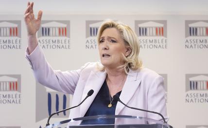 На фото: лидер правой французской партии «Национальное объединение» Марин Ле Пен