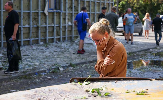 На фото: последствия обстрела Курска