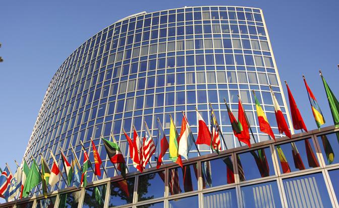 На фото: штаб-квартира Всемирной организации интеллектуальной собственности (ВОИС, здание имени Арпада Богша, также известное как главное здание) в Женеве, Швейцария