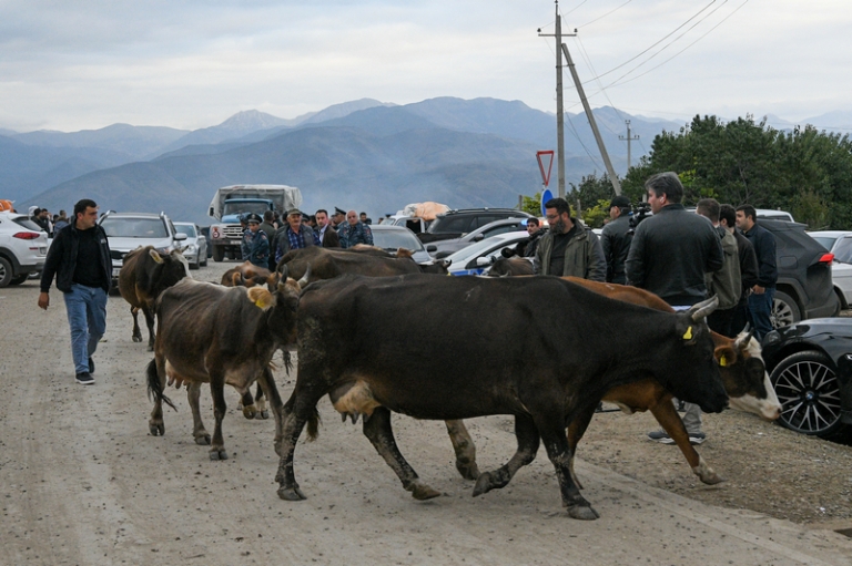 На фото: вид на село Корнидзор, Сюникская область, Армения.