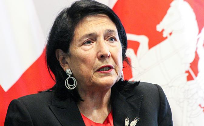 На фото: экс-президент Грузии Саломе Зурабишвили