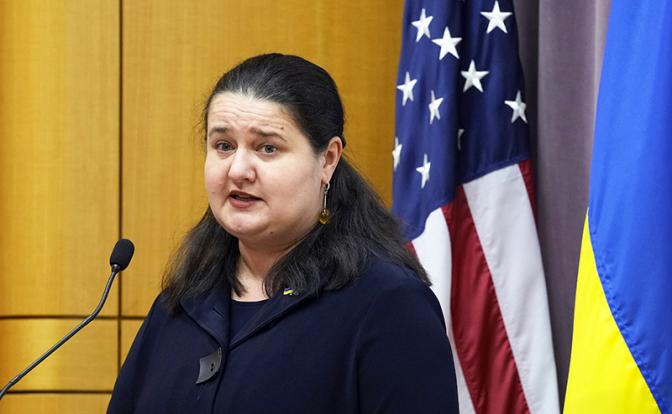 На фото: посол Украины в США Оксана Маркарова