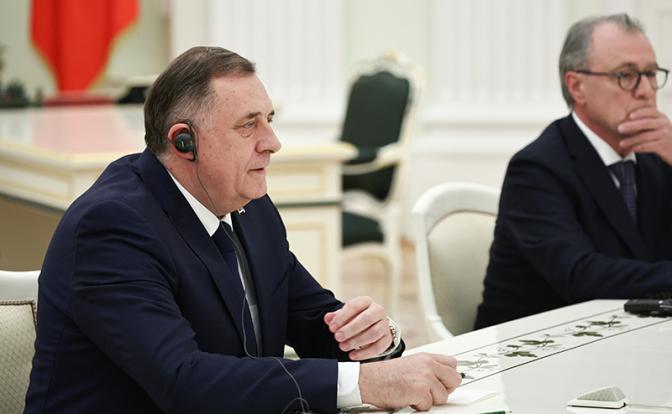 На фото: президент Республики Сербской (энтитет Боснии и Герцеговины) Милорад Додик