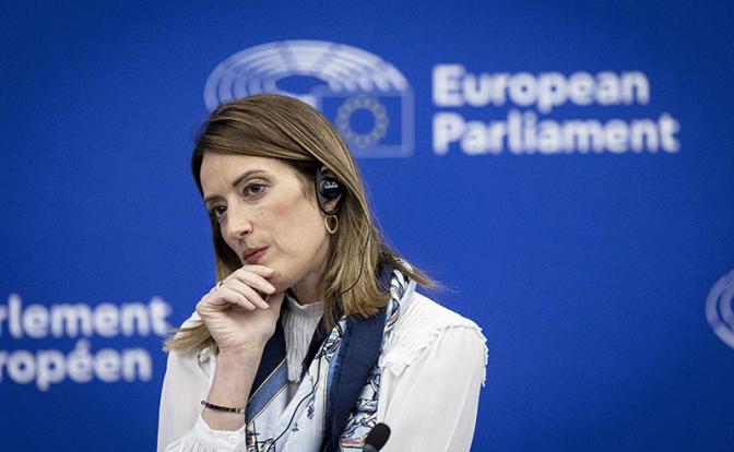 На фото: глава Европарламента Роберта Метсола