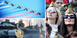 БПЛА "Герань", самоходка "Мальва" и штурмовики Су-25 на Красной площади, прием в Грановитой палате Кремля: 9 мая 2025 в Москве