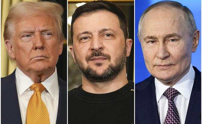 На фото: премьер-министр Великобритании Кир Стармер, президент Украины Владимир Зеленский, президент Франции Эмманюэль Макрон, премьер-министр Польши Дональд Туск, канцлер Германии Фридрих Мерц (слева направо)
