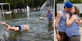 Почему не стоит купаться в фонтанах, голубые береты, Парк Горького: Как прошел День ВДВ