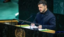 Зеленский выступает на заседании Генассамблеи ООН при полупустом зале