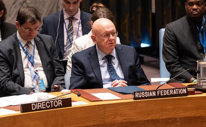 На фото: постоянный представитель РФ при ООН Василий Небензя