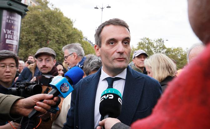 На фото: лидер французской партии «Патриоты» Флориан Филиппо.